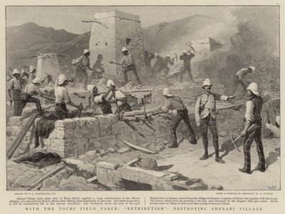 Avec la Force de Terrain Tochi, Rétribution, destruction du village de Sherani - Charles J. Staniland